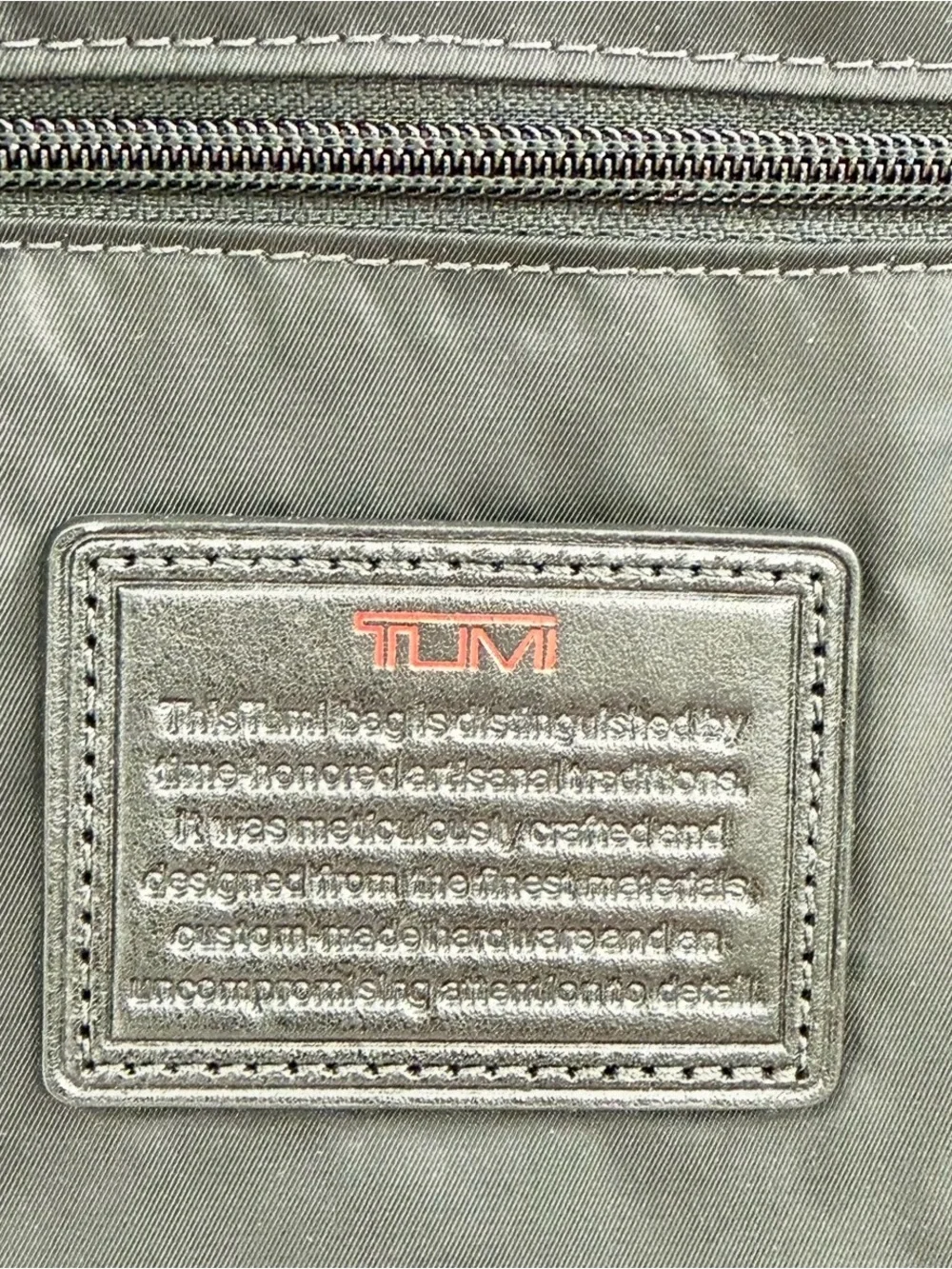 TUMI Black Nylon Leather Briefcase Bag